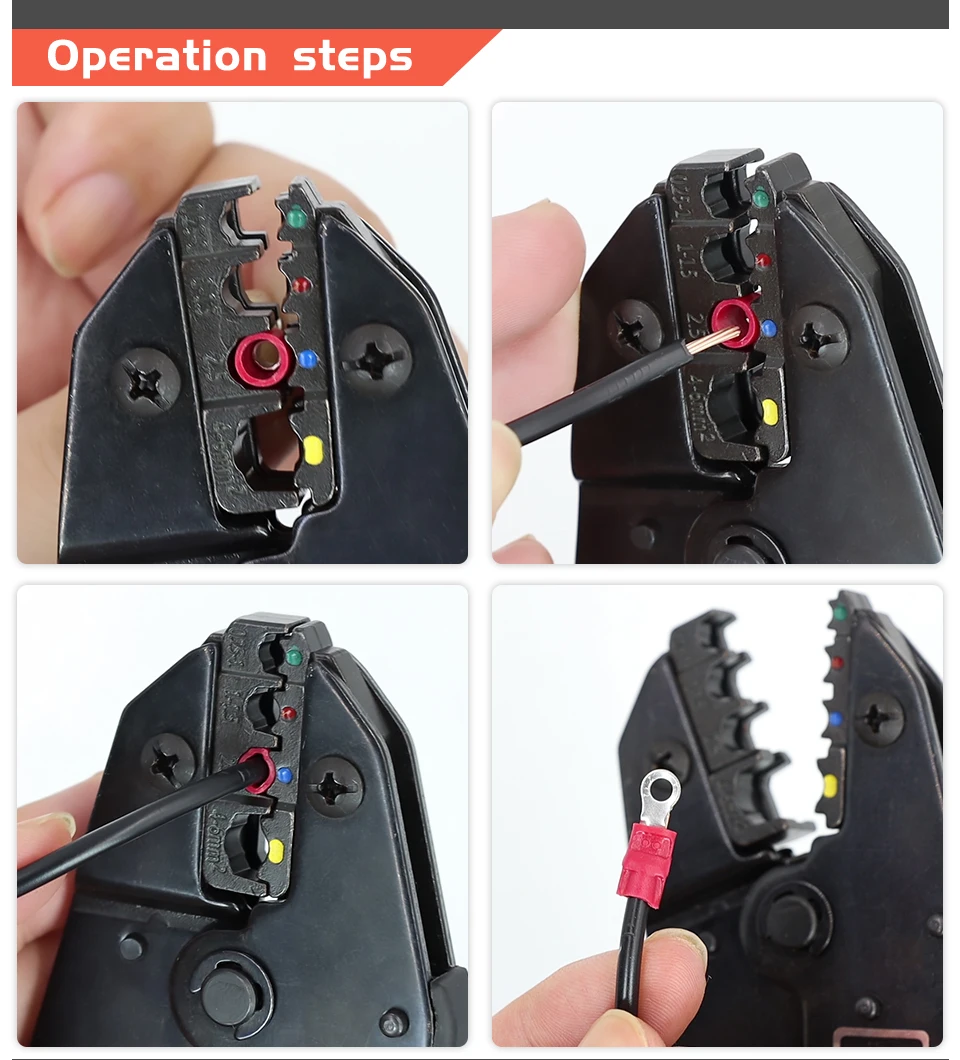 Crimping Pliers Clamp Tools Cap/coaxial Cable Terminals Kit 230mm HS-40J Multi Functional Carbon Steel Multifunctional