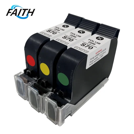 Faith  Cartridge 25.4mm Quick-drying Solvent  72 ML Handheld Online Inkjet impresora Printer Ink Supplies for Packaging Industry - Image 5