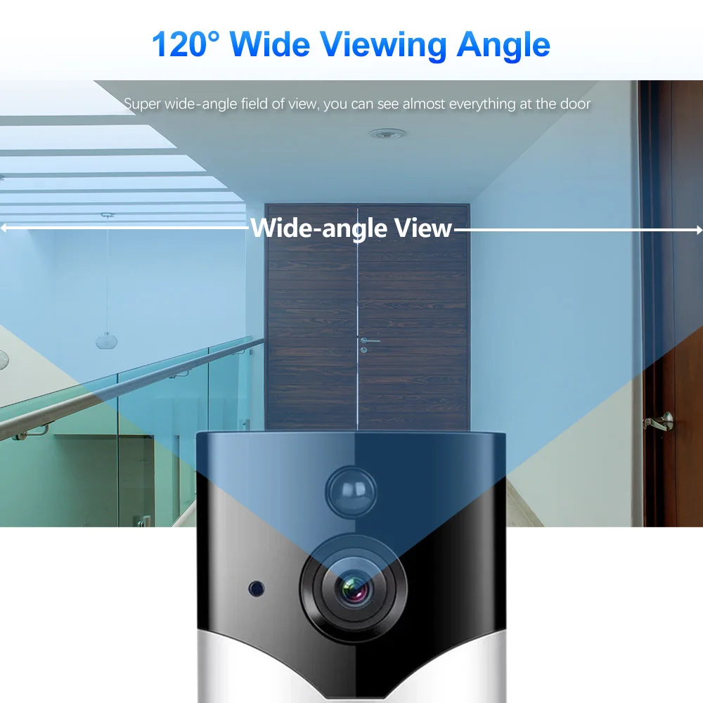 Srihome DH002 4MP Low Comsunption WIFI Doorbell Long Time Standby Visual Video Door Phone Intercom Door Viewer With Indoor Chime