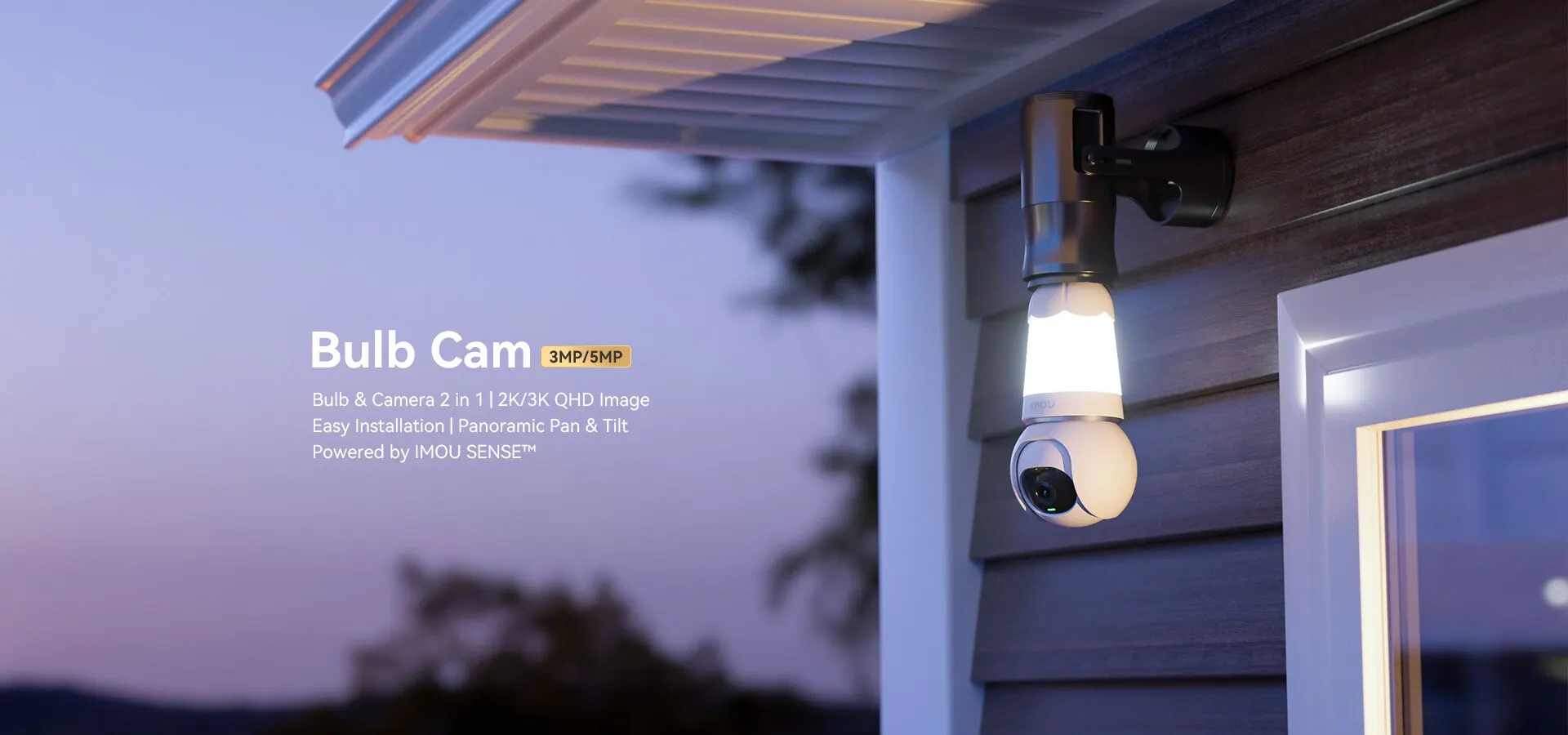 IMOU Bulb Camera 3MP/5MP 3K QHD Bulb&Camera 2 in 1 Wi-fi Two-way Talk Security Surveillance CCTV Camera