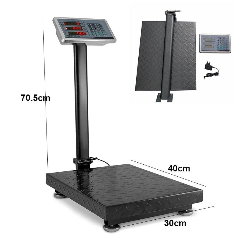 150kg Folding Steel Plate Electronic Digital Bench Industrial Platform Scale Weight Scale For Luggage Shipping Postal Commercial