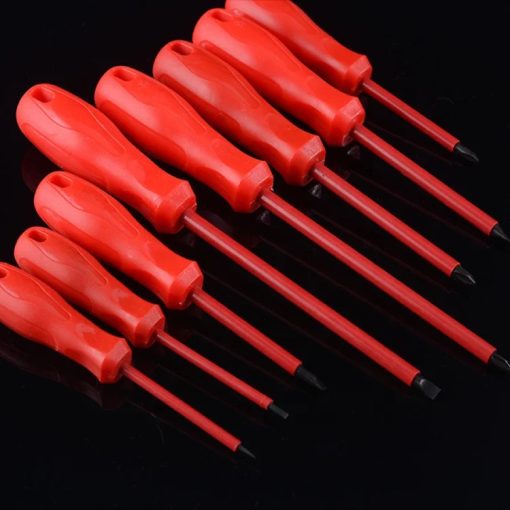 YTH 8 pcs Insulated CRV DIY Electronics Hand Tools flat Cross Magnetic Screwdriver Tool Set - Image 3