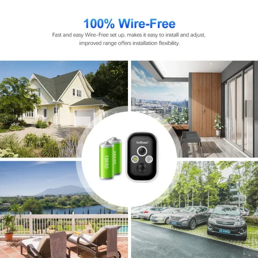 SriHome SH033B Mini WIFI Wireless home security camera system Voice Intercom Waterproof IP66 for indoor and outdoor - Image 2