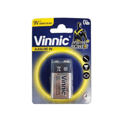 Alkaline battery Vinnic 9V (6LR61)