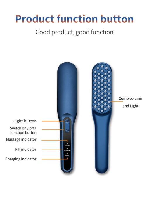 Hair Brush Hair Scalp Massager Brush Vibration Photon Magnetic Hair Comb Anti Hair Loss Head Care Massage Comb Relief Stress - Image 13