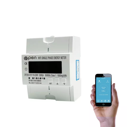 WIFI Electricity Meter Smart Energy Meter 5(60)A 110V 230V Single Phase Din Rail Over Under Voltage Current Protection RS485