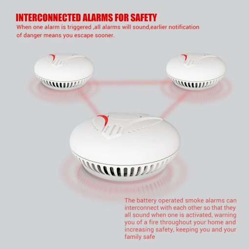 Anka En14604 Interlinked Security Alarms Smart Home Smoke Alarm Fire Sensor 10 Years Life Interconnected Smoke Detector alarm - Image 5